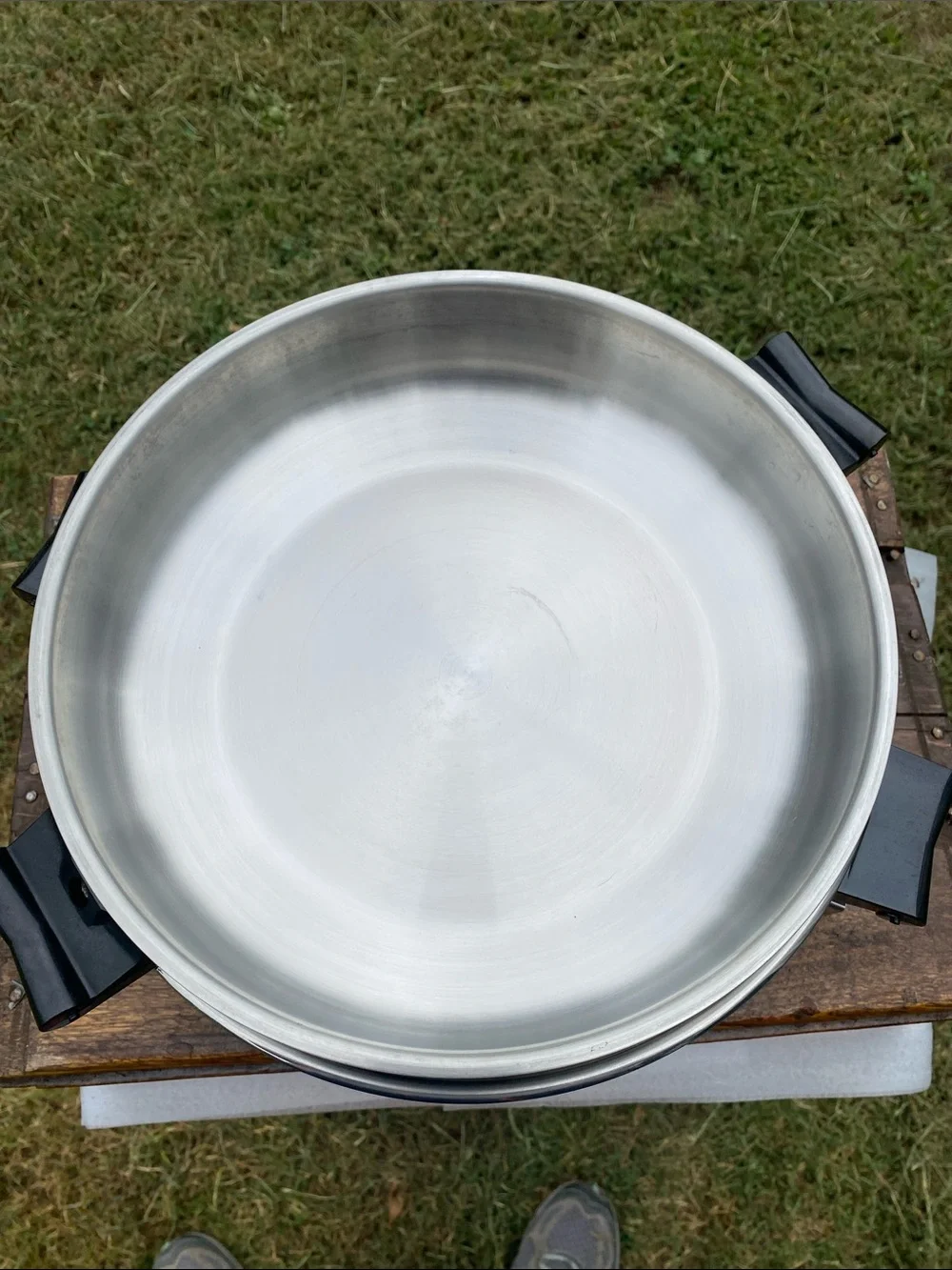 Vtg Regal Society Stainless Steel Automatic Skillet Dome S-Steel Lid K7260 USA